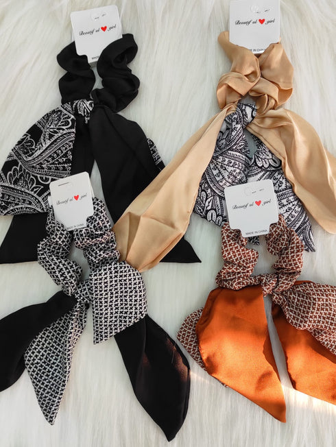 Fashion Girl Bow Ribbon Hair Scrunchie
